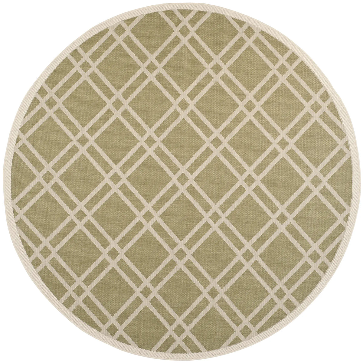 Safavieh Courtyard 7'-10" x 7'-10" Rug in Green / Beige