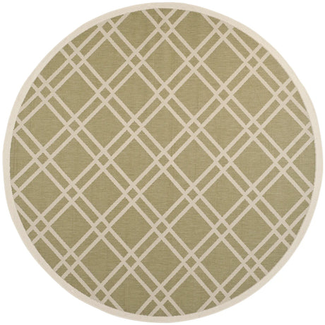 Safavieh Courtyard 7'-10" x 7'-10" Rug in Green / Beige