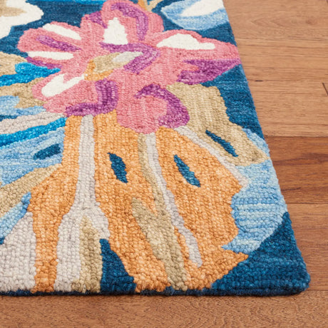 Safavieh Jardin 4'-0" x 6'-0" Rug in Blue / Pink