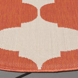 Safavieh Courtyard 5'-3" x 5'-3" Rug in Beige / Terracotta