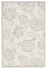 Safavieh Micro-Loop 4'-0" x 6'-0" Rug in Ivory / Blue