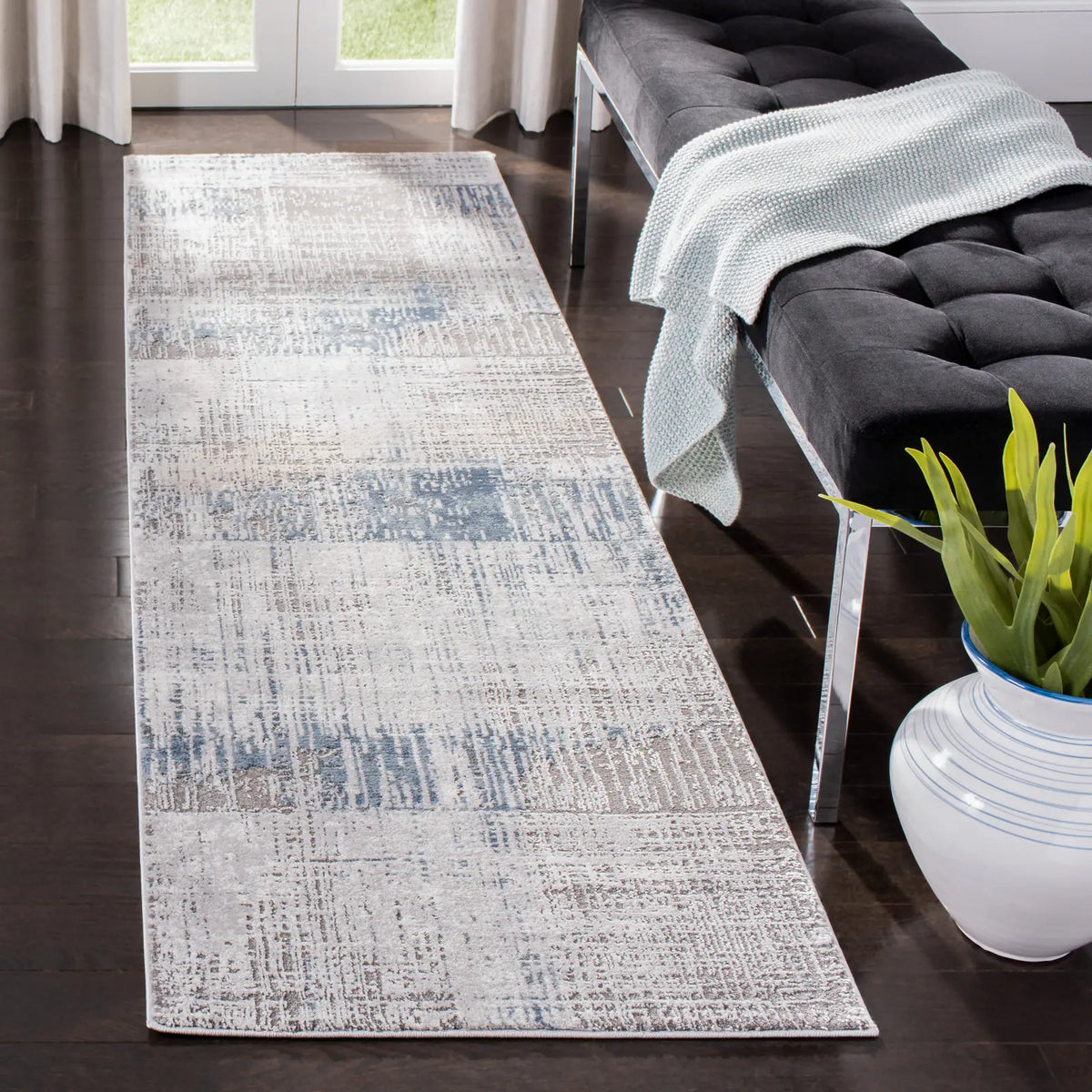 Safavieh Craft 2'-3" x 10'-0" Rug in Grey / Blue