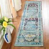 Safavieh Crystal 2'-2" x 11'-0" Rug in Teal / Purple
