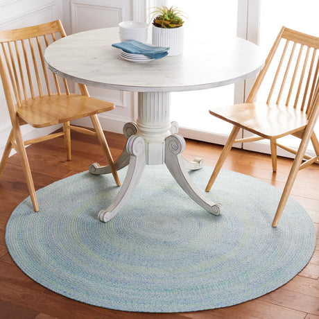 Safavieh Braided 5'-0" x 5'-0" Rug in Green / Blue