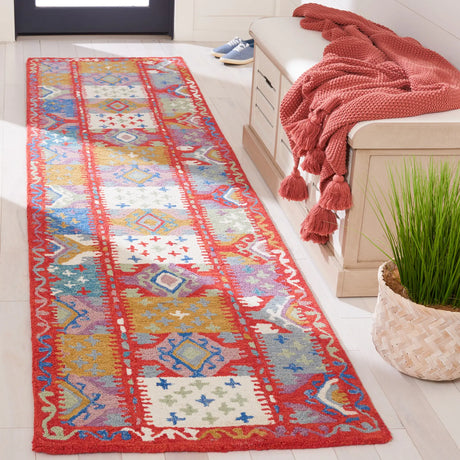 Safavieh Aspen 2'-3" x 9'-0" Rug in Red / Ivory