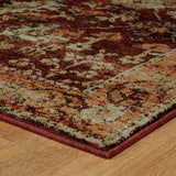 Oriental Weavers Sphinx Andorra 7154A Red/Gold Rugs - corner detail