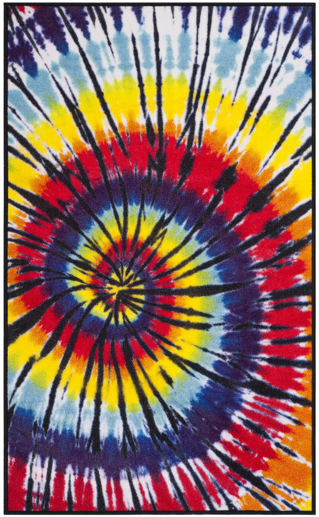 Safavieh Paint Brush 3'-3" x 5'-3" Rug in Fuchsia / Yellow