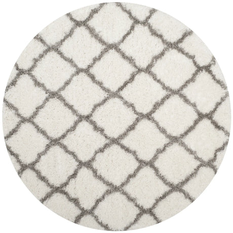 Safavieh Indie Shag 6'-7" x 6'-7" Rug in Ivory / Grey