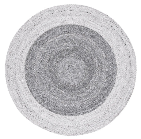 Safavieh Braided 5'-0" x 5'-0" Rug in Dark Grey / Light Grey