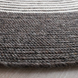 Safavieh Braided 5'-0" x 5'-0" Rug in Charcoal / Ivory