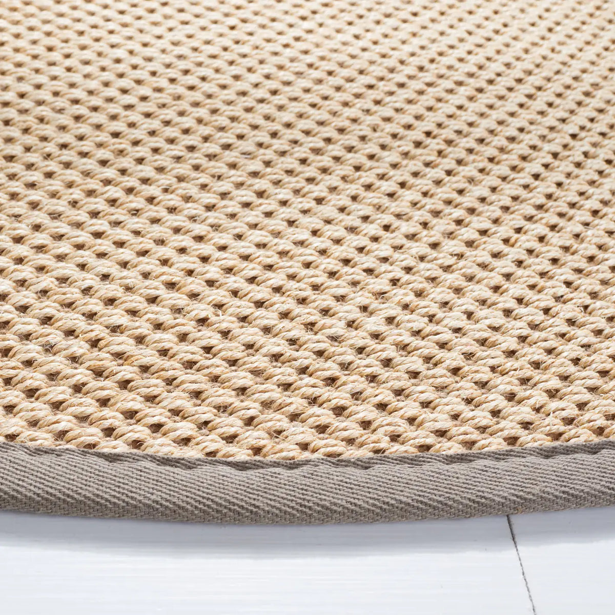 Safavieh Natural Fiber 6'-0" x 6'-0" Rug in Maize / Grey