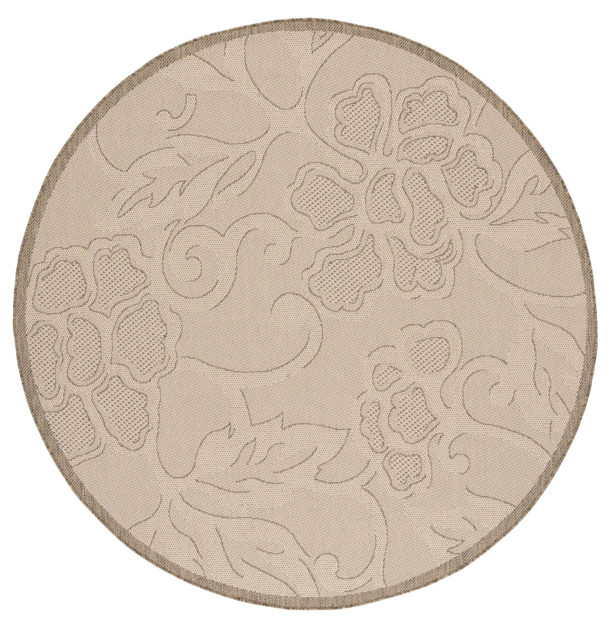 Safavieh Courtyard 6'-7" x 6'-7" Rug in Natural / Brown