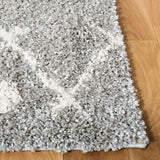 Safavieh Berber Shag 4'-0" x 6'-0" Rug in Light Grey / Cream