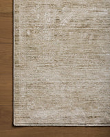 Loloi Tabitha Tai-02 Sage/Ivory Rug - corner on wood