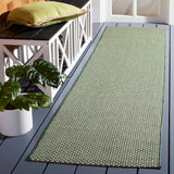 Safavieh Courtyard 2'-3" x 8'-0" Rug in Dark Green / Beige