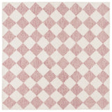 Safavieh Ebony 6'-0" x 6'-0" Rug in Blush Pink / Ivory