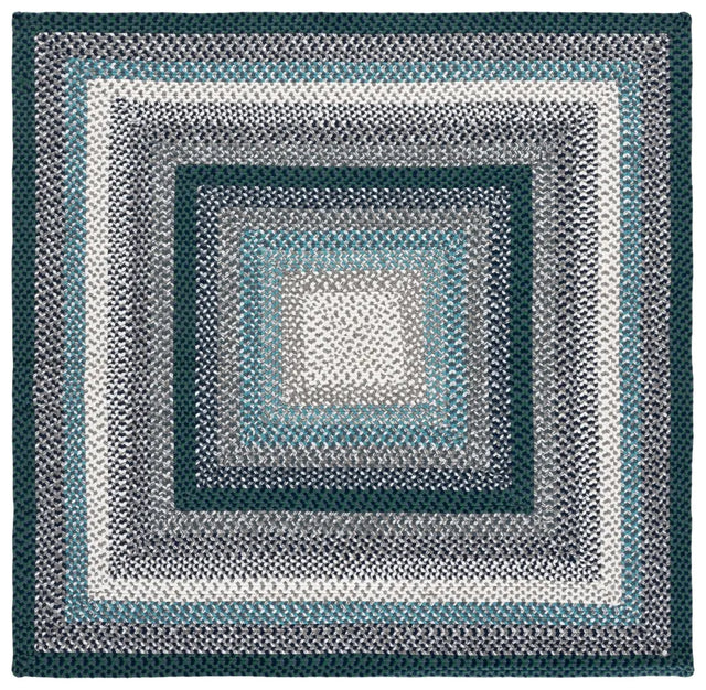 Safavieh Braided 5'-0" x 5'-0" Rug in Teal / Multi