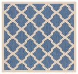 Safavieh Courtyard 5'-3" x 5'-3" Rug in Blue / Beige