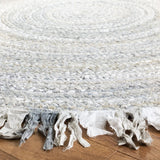 Safavieh Braided 5'-0" x 5'-0" Rug in Light Grey