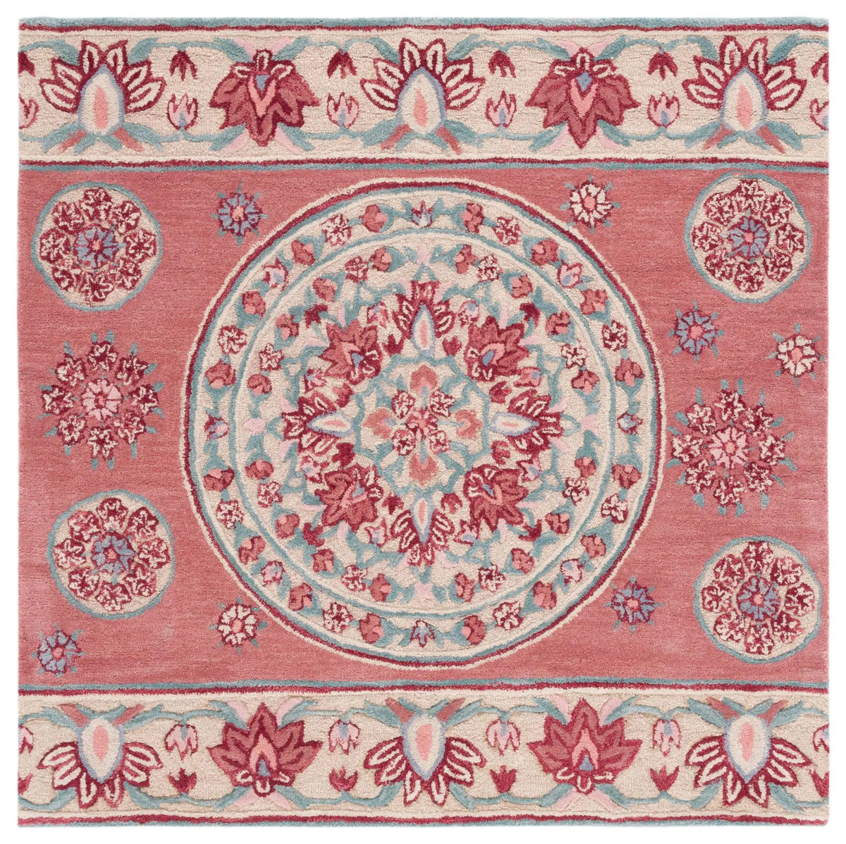 Safavieh Bellagio 5'-0" x 5'-0" Rug in Red / Beige