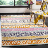 Safavieh Micro-Loop 5'-0" x 8'-0" Rug in Ivory / Rust