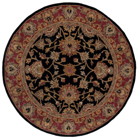Safavieh Heritage 5'-0" x 5'-0" Rug in Black / Red