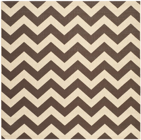 Safavieh Courtyard 6'-7" x 6'-7" Rug in Dark Brown