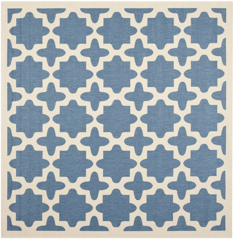 Safavieh Courtyard 7'-10" x 7'-10" Rug in Blue / Beige