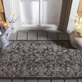 Safavieh Courtyard 2'-0" x 3'-7" Rug in Black / Ivory