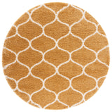 Safavieh Hudson Shag 7'-0" x 7'-0" Rug in Gold / Ivory