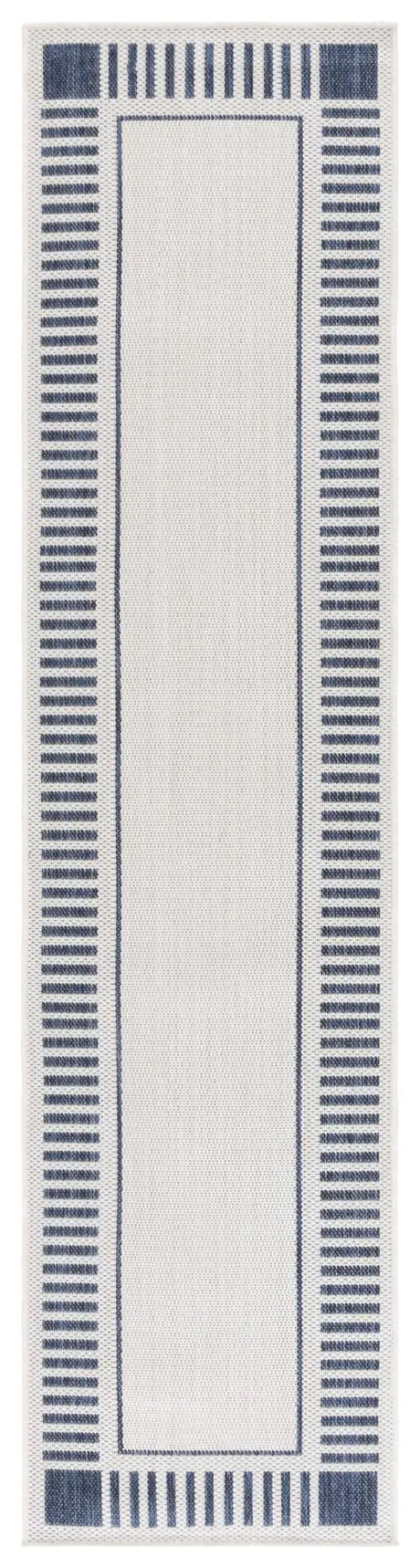Safavieh Beach House 2'-0" x 8'-0" Rug in Ivory / Navy