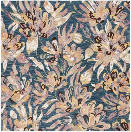 Safavieh Blossom 6'-0" x 6'-0" Rug in Blue / Plum