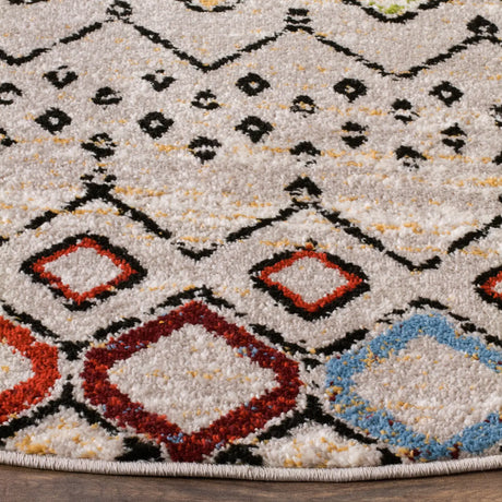 Safavieh Amsterdam 10'-0" x 10'-0" Rug in Light Grey / Multi