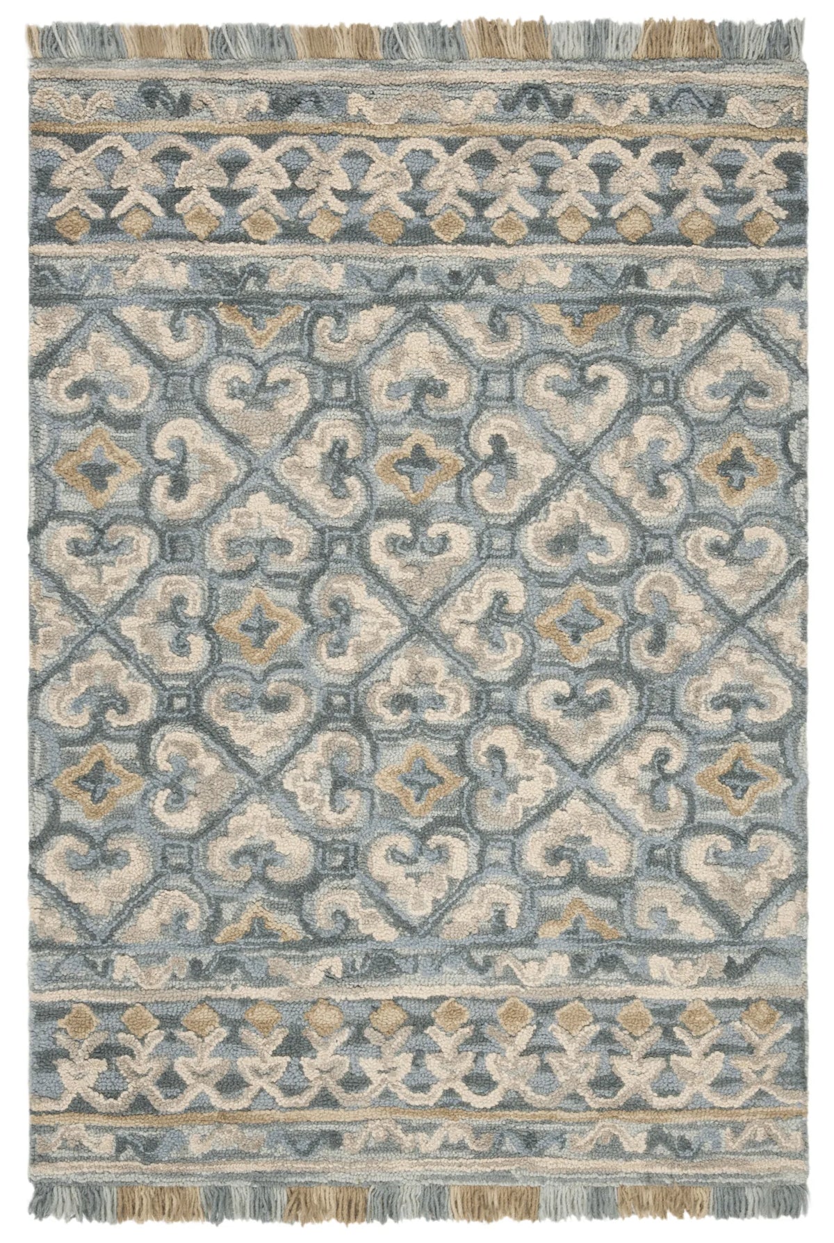 Safavieh Blossom 4'-0" x 6'-0" Rug in Light Beige / Blue