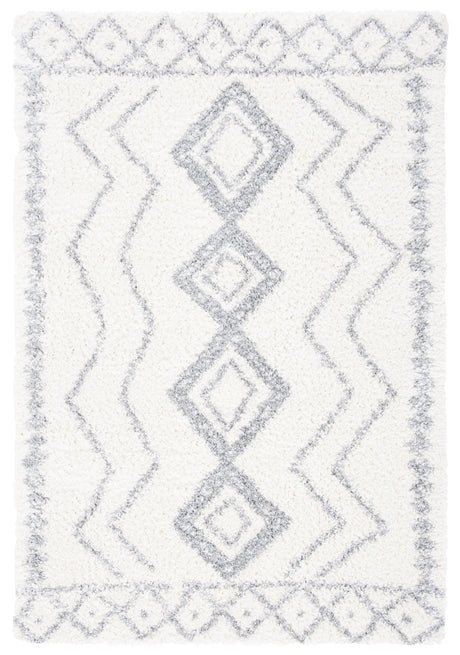 Safavieh Parma Shag 4'-0" x 6'-0" Rug in Ivory / Grey