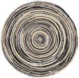 Safavieh Cape Cod 5'-0" x 5'-0" Rug in Black / Ivory