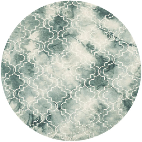 Safavieh Dip Dye 7'-0" x 7'-0" Rug in Green / Ivory