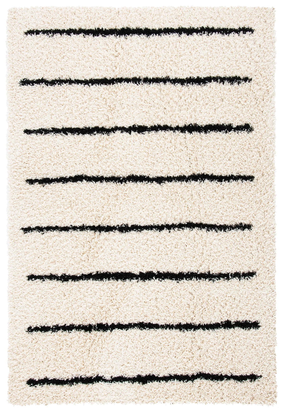 Safavieh Venus Shag 600 4'-0" x 6'-0" Rug in Ivory / Black