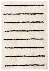 Safavieh Venus Shag 600 4'-0" x 6'-0" Rug in Ivory / Black