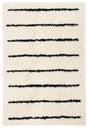 Safavieh Venus Shag 600 4'-0" x 6'-0" Rug in Ivory / Black
