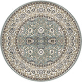 Dynamic Rugs Yazd 2803 Power Loomed Traditional Grey/Ivory Rug - Round