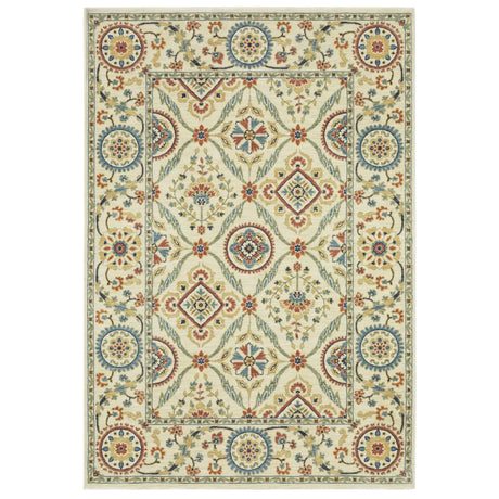 Oriental Weavers Sphinx Francesca Fr07A Ivory/ Multi Rug - main flat
