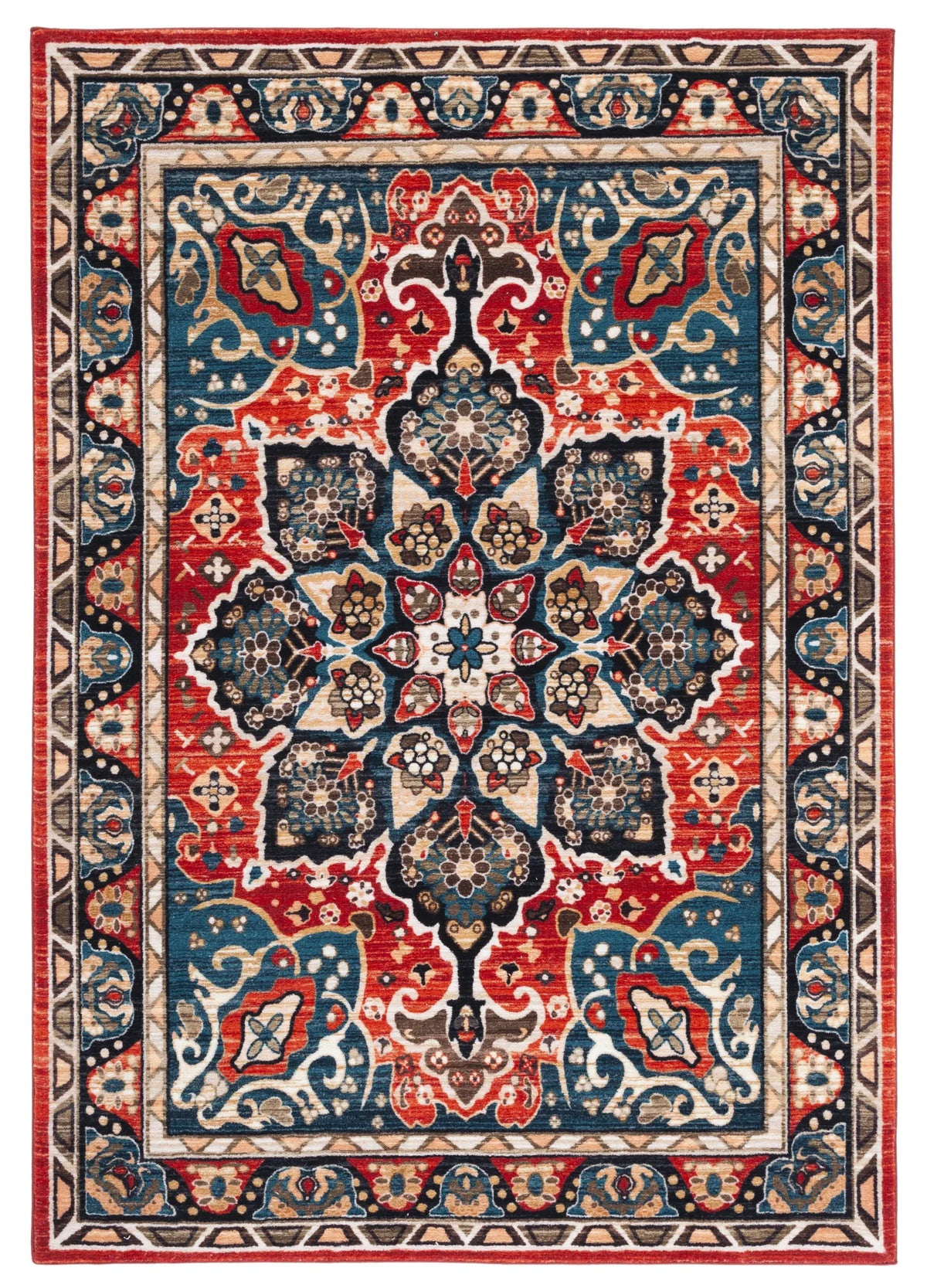 Safavieh Riviera 4'-5" x 6'-0" Rug in Black / Red