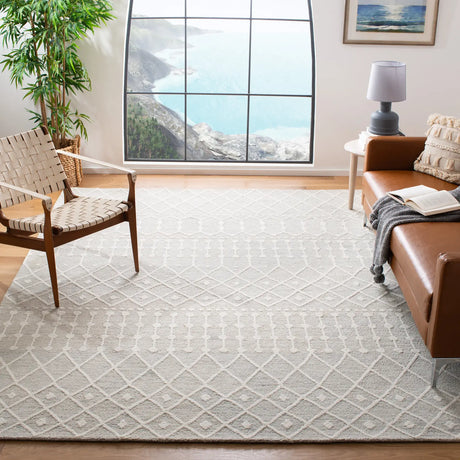 Safavieh Blossom 10'-0" x 14'-0" Rug in Silver / Ivory