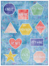 Safavieh Kids Playhouse 200 5'-5" x 7'-7" Rug in Blue / Pink
