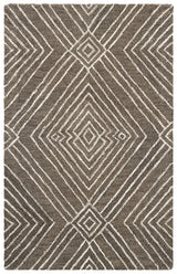 Safavieh Micro-Loop 2'-6" x 4'-0" Rug in Dark Grey / Ivory