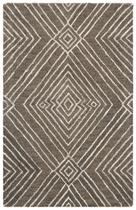 Safavieh Micro-Loop 2'-6" x 4'-0" Rug in Dark Grey / Ivory