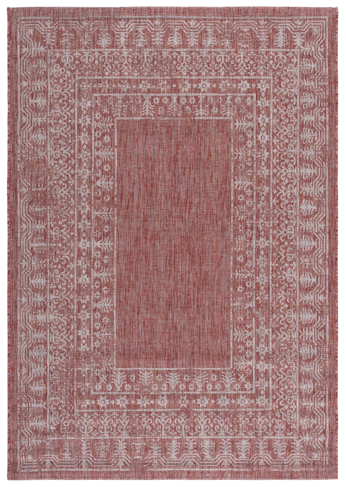 Safavieh Courtyard 5'-3" x 7'-7" Rug in Red / Beige