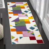 Safavieh Hollywood 2'-3" x 10'-0" Rug in Ivory / Rose