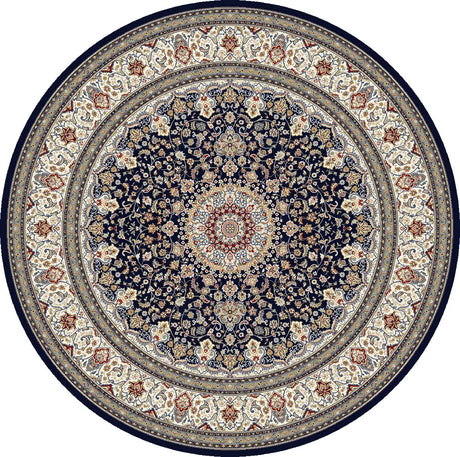 Dynamic Rugs Ancient Garden 57119 Blue / Ivory Rugs - Round